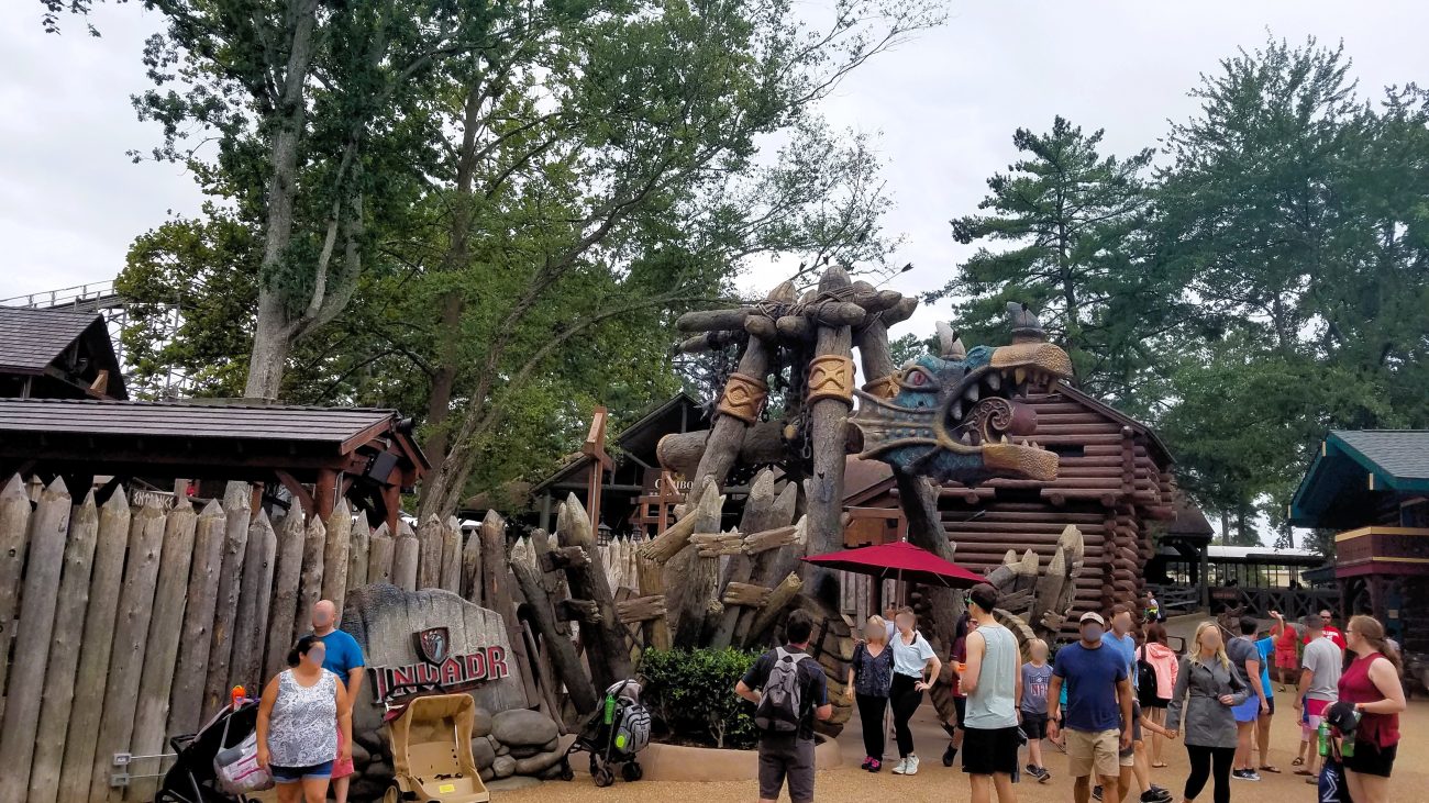 Entrance to the wooden Invadr roller coaster