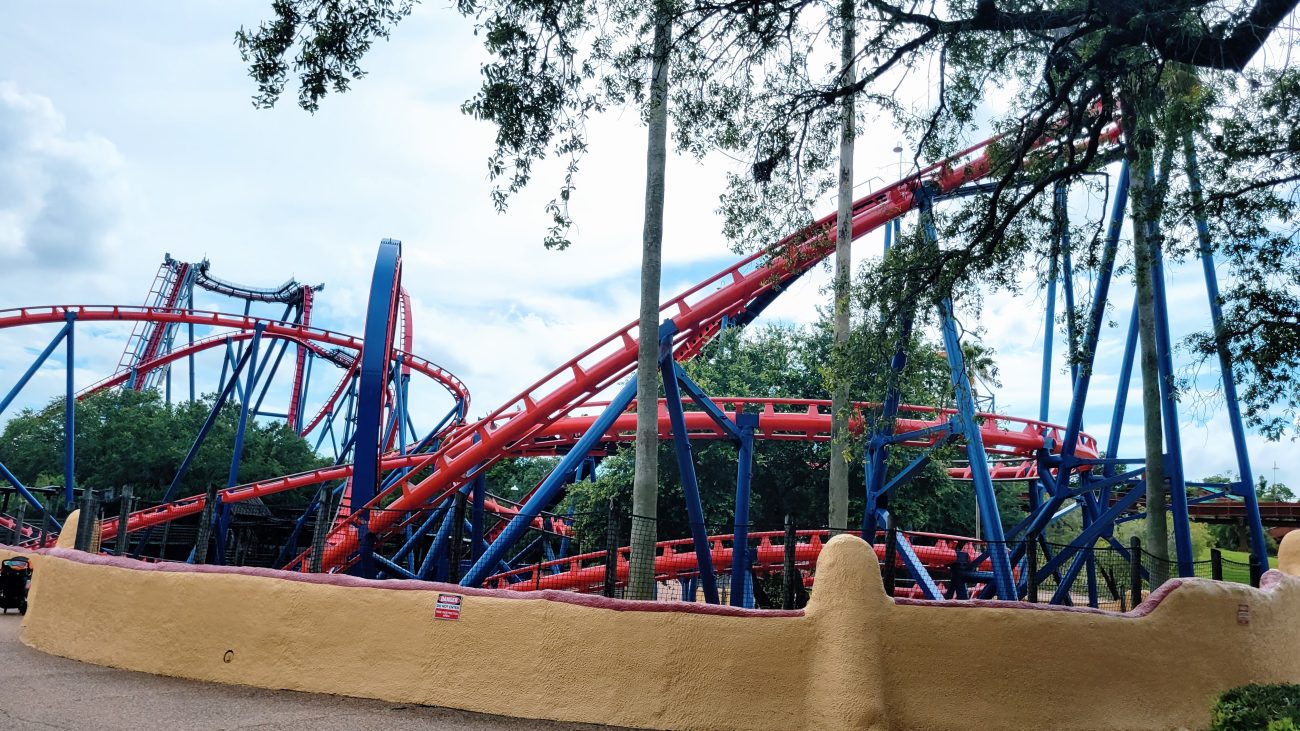 Red and blue roller coaster