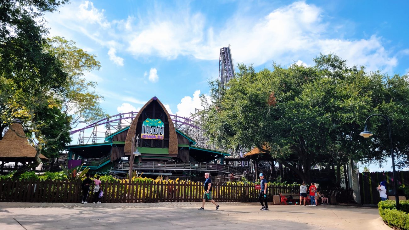 Entrance to Iron Gwazi Roller Coaster Busch Gardens Tampa