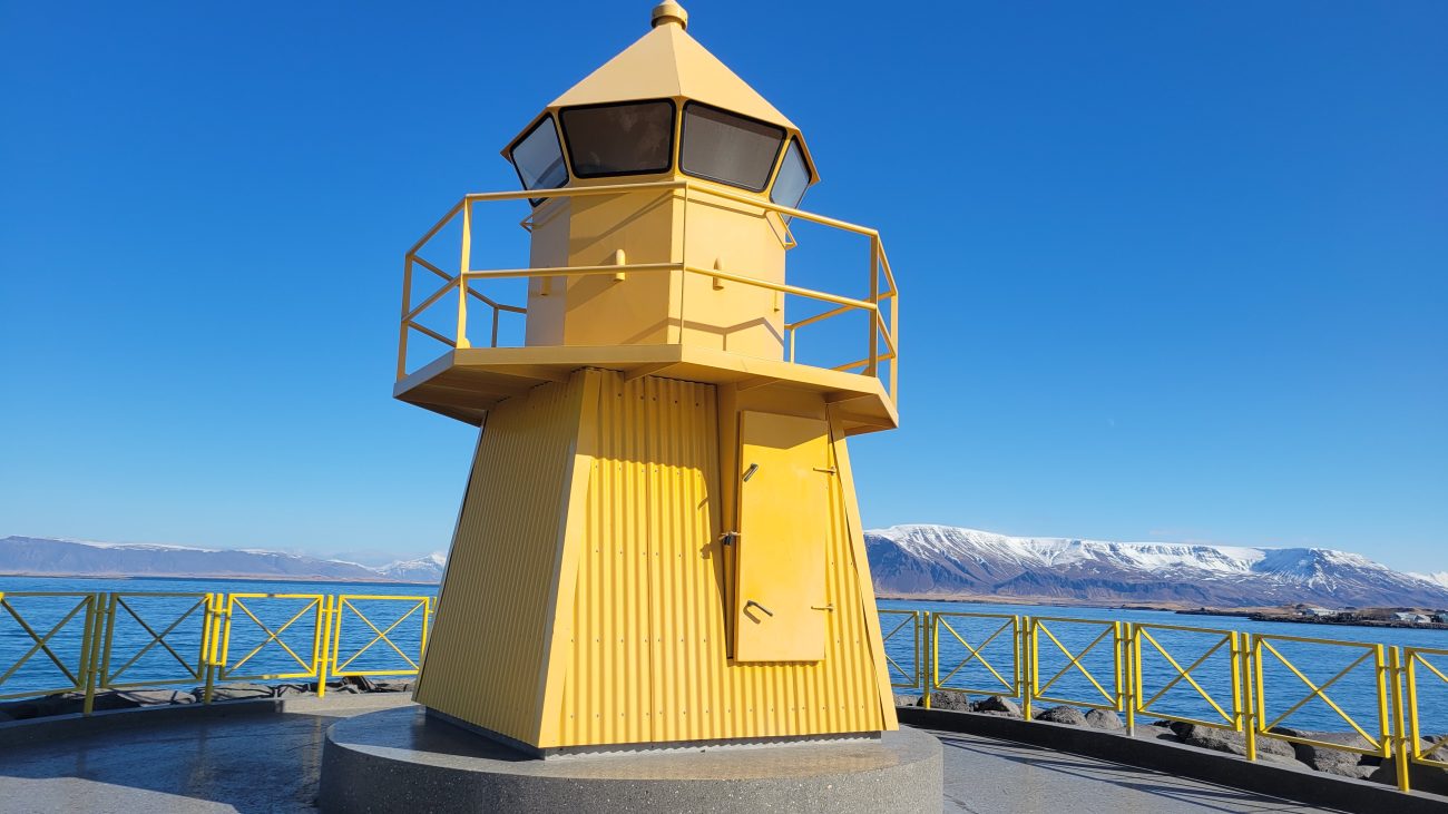 Lighthouse in the Reykjavik harbor