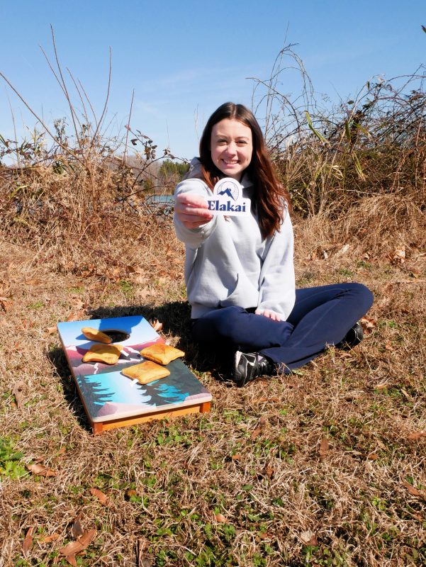 Miniature Cornhole boards for travel